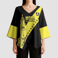 Cradle Of Dominican Republic Football Custom Kimono Sleeve Blouse Go Moca Diagonal Style - Wonder Print Shop