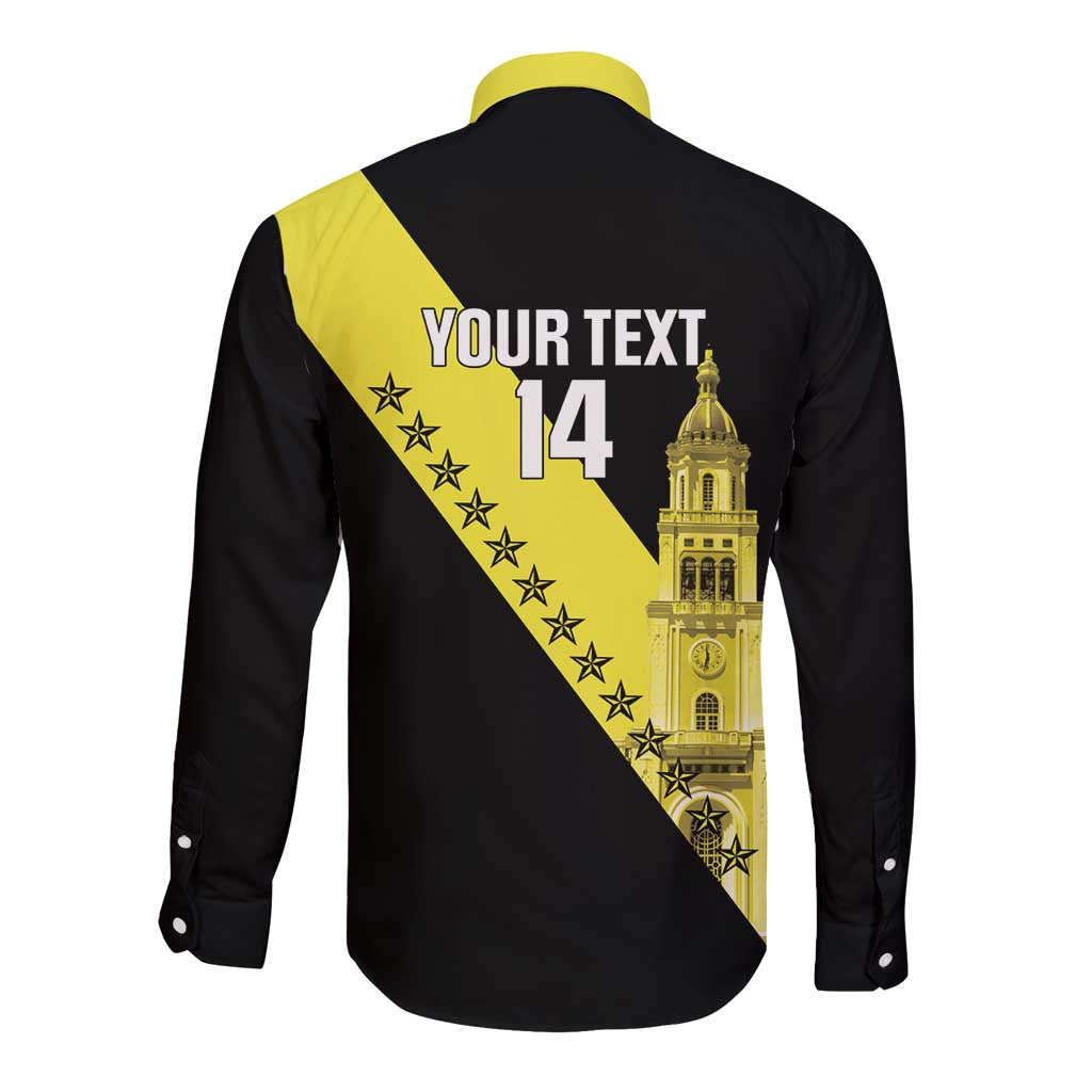 Cradle Of Dominican Republic Football Custom Long Sleeve Button Shirt Go Moca Diagonal Style - Wonder Print Shop