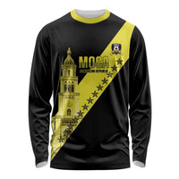 Cradle Of Dominican Republic Football Custom Long Sleeve Shirt Go Moca Diagonal Style - Wonder Print Shop