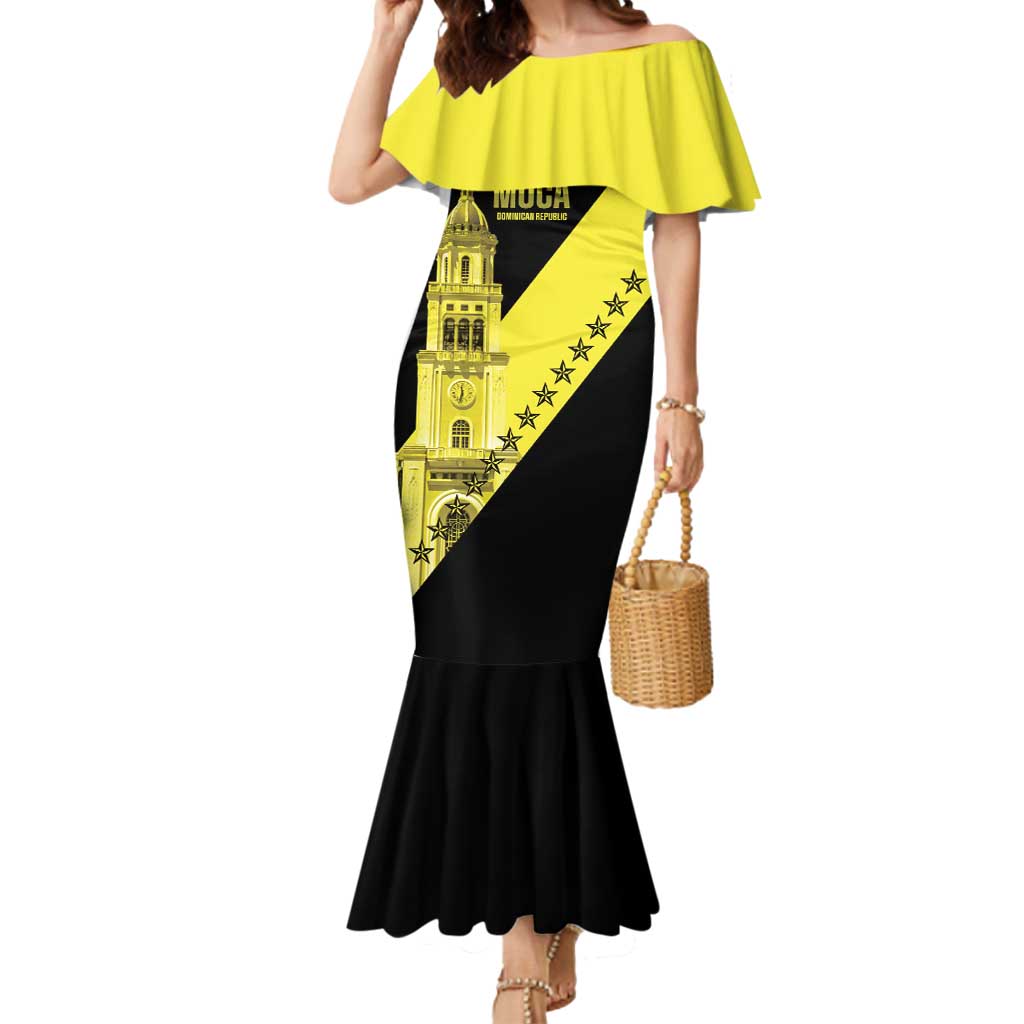 Cradle Of Dominican Republic Football Custom Mermaid Dress Go Moca Diagonal Style - Wonder Print Shop