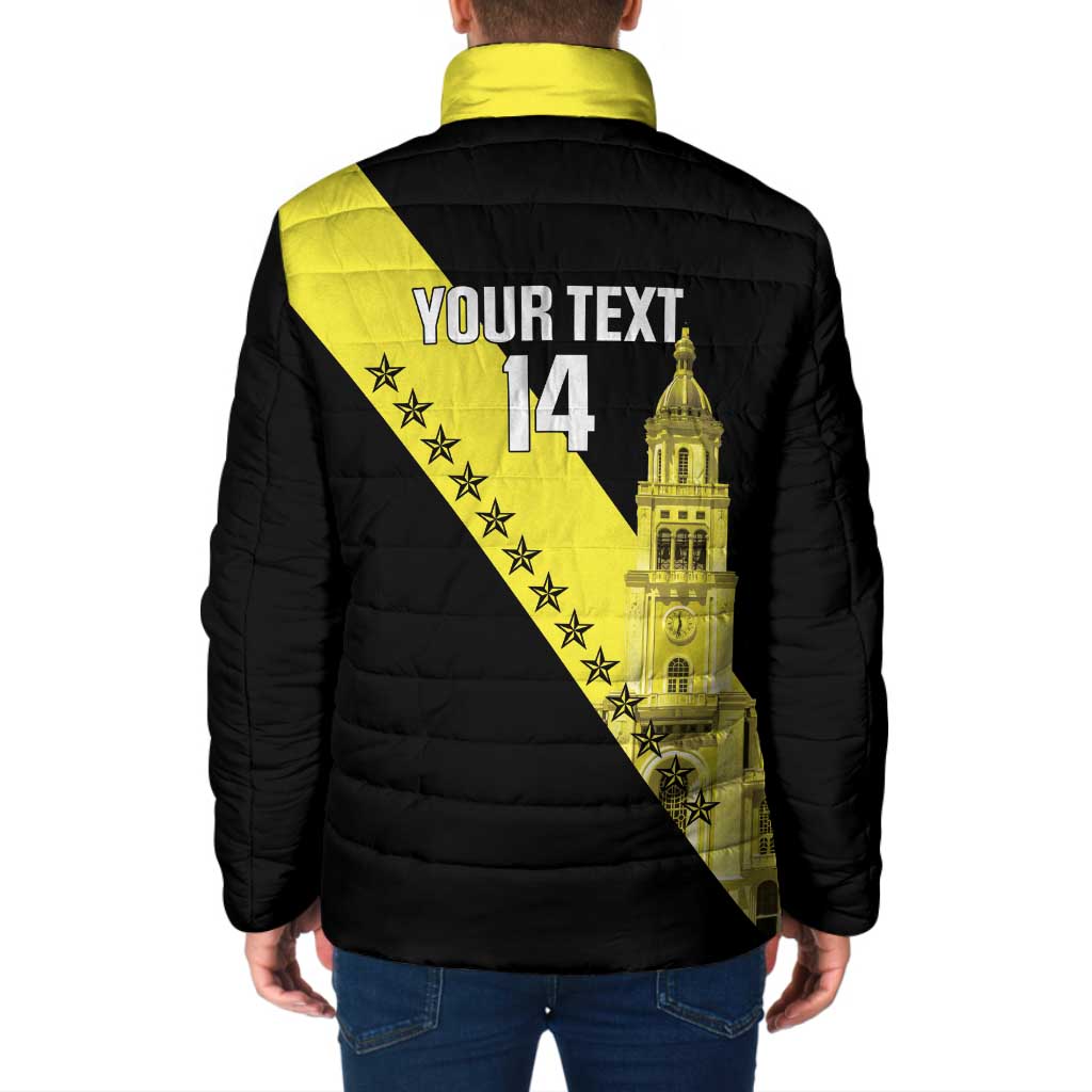 Cradle Of Dominican Republic Football Custom Padded Jacket Go Moca Diagonal Style - Wonder Print Shop