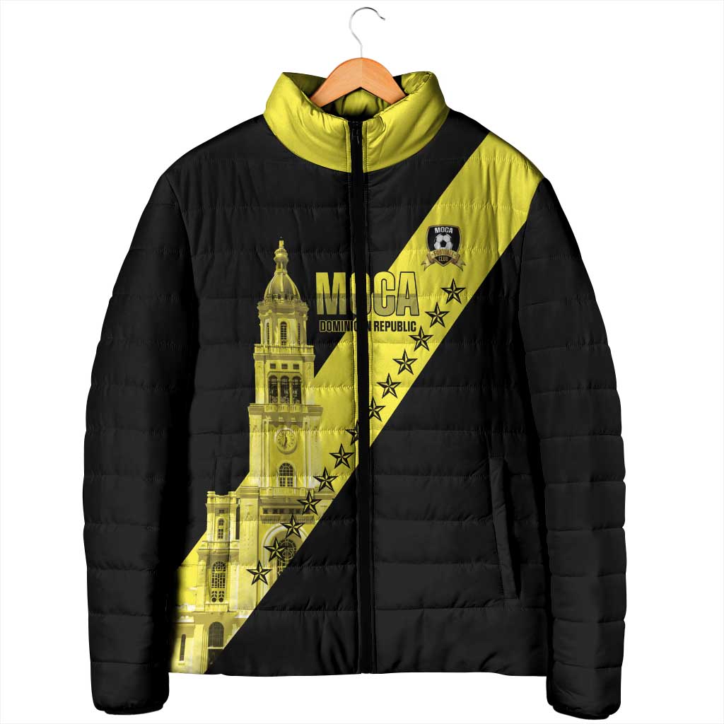 Cradle Of Dominican Republic Football Custom Padded Jacket Go Moca Diagonal Style - Wonder Print Shop