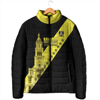 Cradle Of Dominican Republic Football Custom Padded Jacket Go Moca Diagonal Style - Wonder Print Shop