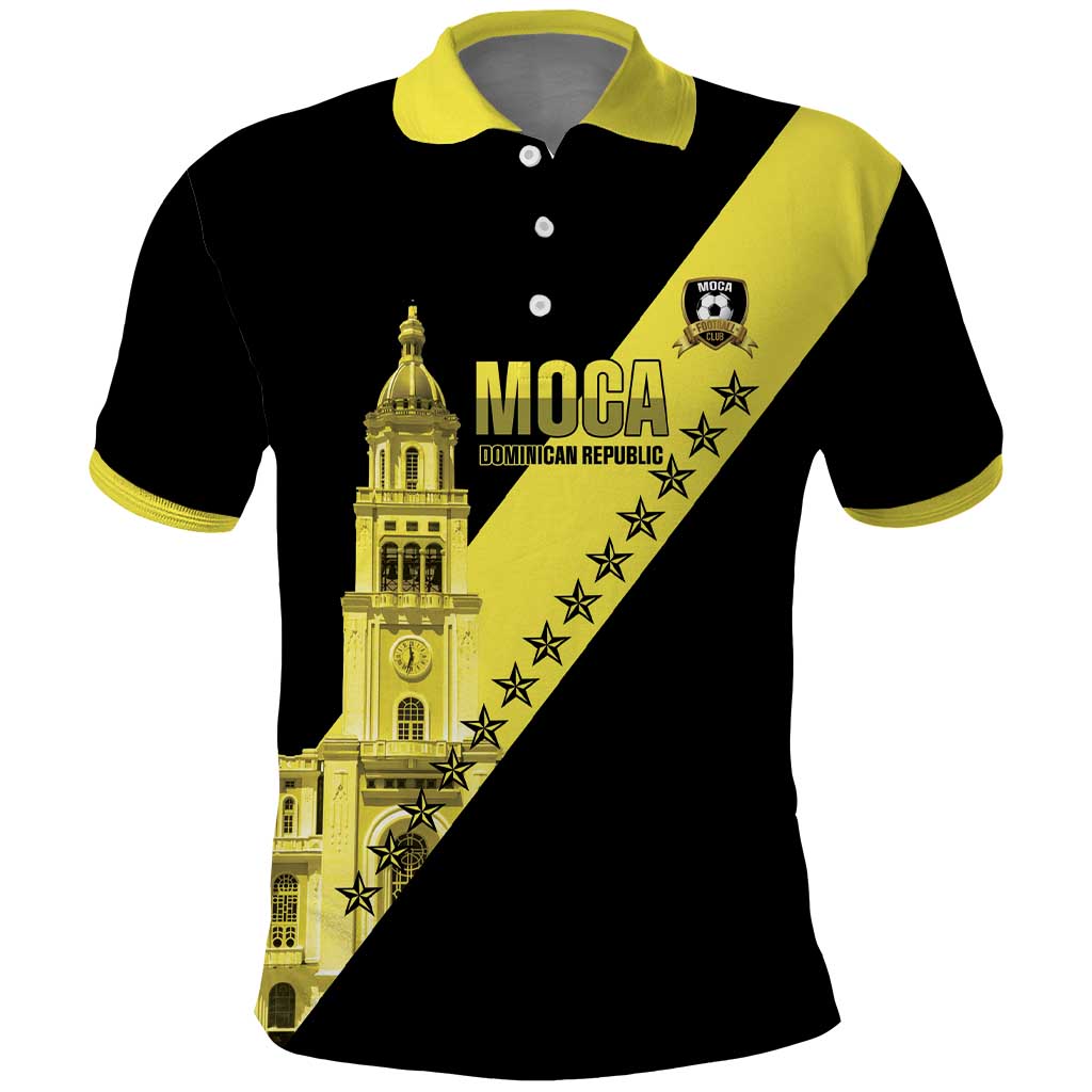 Cradle Of Dominican Republic Football Custom Polo Shirt Go Moca Diagonal Style - Wonder Print Shop