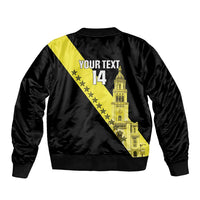 Cradle Of Dominican Republic Football Custom Sleeve Zip Bomber Jacket Go Moca Diagonal Style - Wonder Print Shop