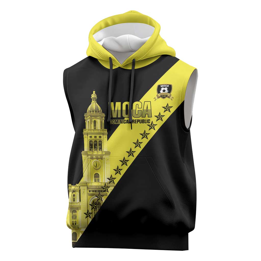 Cradle Of Dominican Republic Football Custom Sleeveless Hoodie Go Moca Diagonal Style - Wonder Print Shop