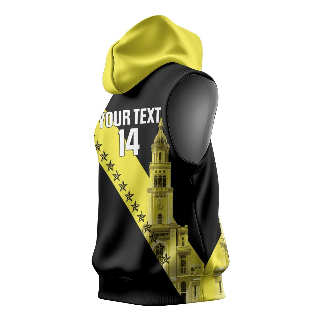 Cradle Of Dominican Republic Football Custom Sleeveless Hoodie Go Moca Diagonal Style - Wonder Print Shop