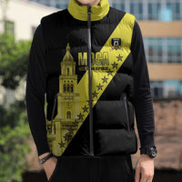 Cradle Of Dominican Republic Football Custom Sleeveless Puffer Jacket Go Moca Diagonal Style - Wonder Print Shop