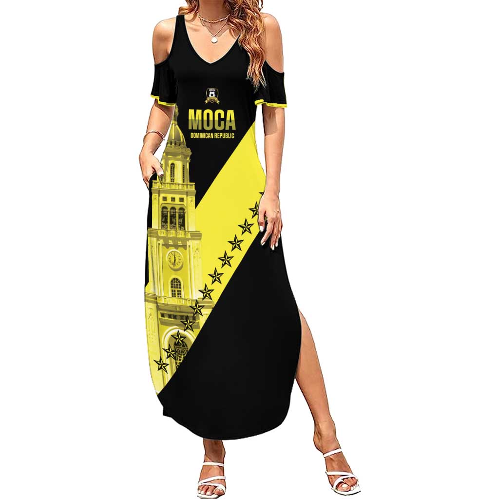 Cradle Of Dominican Republic Football Custom Summer Maxi Dress Go Moca Diagonal Style - Wonder Print Shop