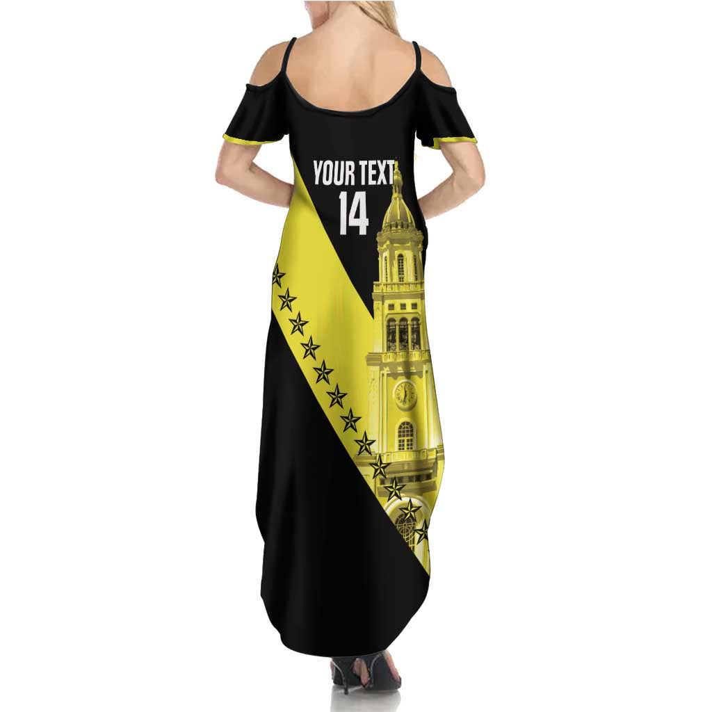 Cradle Of Dominican Republic Football Custom Summer Maxi Dress Go Moca Diagonal Style - Wonder Print Shop