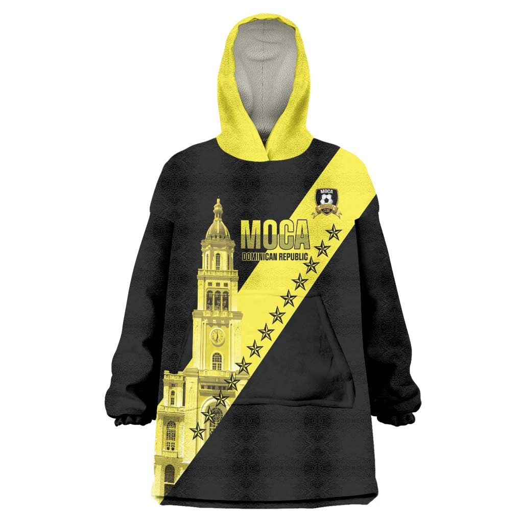Cradle Of Dominican Republic Football Custom Wearable Blanket Hoodie Go Moca Diagonal Style - Wonder Print Shop