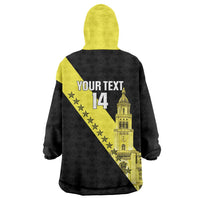 Cradle Of Dominican Republic Football Custom Wearable Blanket Hoodie Go Moca Diagonal Style - Wonder Print Shop