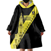 Cradle Of Dominican Republic Football Custom Wearable Blanket Hoodie Go Moca Diagonal Style - Wonder Print Shop