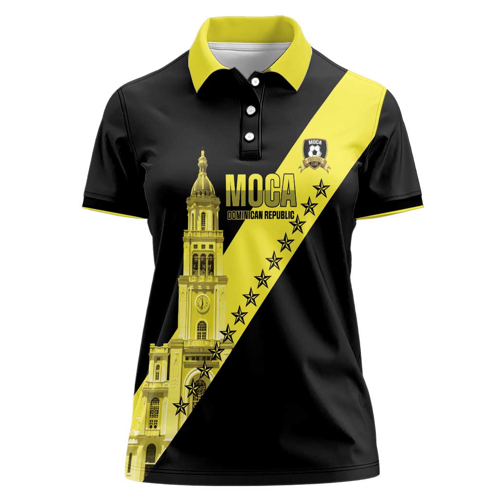 Cradle Of Dominican Republic Football Custom Women Polo Shirt Go Moca Diagonal Style - Wonder Print Shop