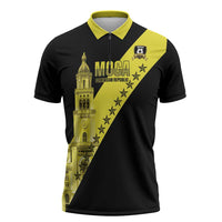 Cradle Of Dominican Republic Football Custom Zipper Polo Shirt Go Moca Diagonal Style - Wonder Print Shop