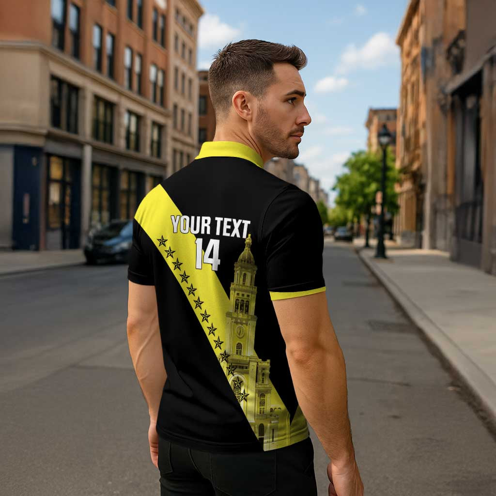 Cradle Of Dominican Republic Football Custom Zipper Polo Shirt Go Moca Diagonal Style - Wonder Print Shop