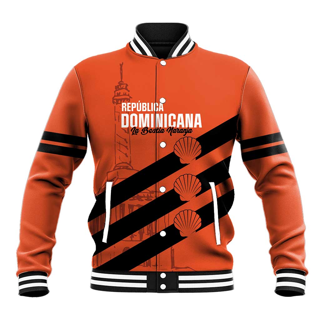 Cibao Dominican Republic Football Custom Baseball Jacket Vamos La Bestia Naranja - Wonder Print Shop