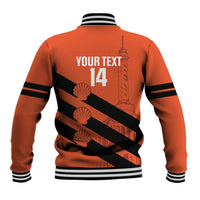 Cibao Dominican Republic Football Custom Baseball Jacket Vamos La Bestia Naranja - Wonder Print Shop