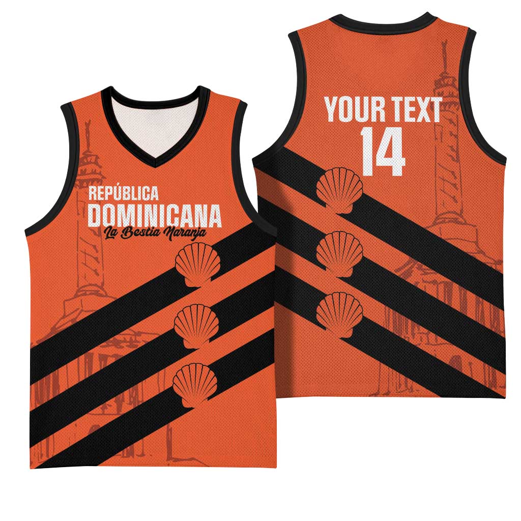 Cibao Dominican Republic Football Custom Basketball Jersey Vamos La Bestia Naranja - Wonder Print Shop