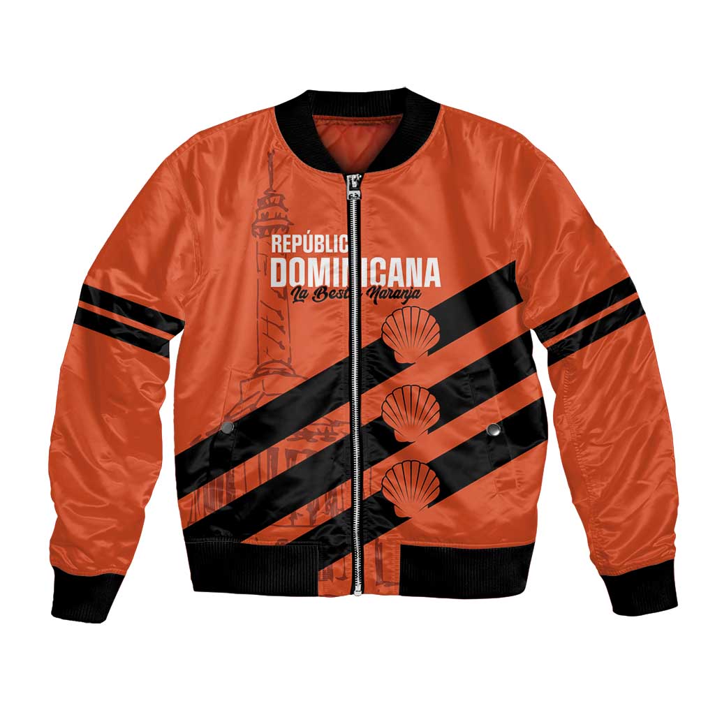 Cibao Dominican Republic Football Custom Bomber Jacket Vamos La Bestia Naranja - Wonder Print Shop