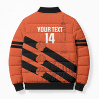 Cibao Dominican Republic Football Custom Bomber Puffer Jacket Vamos La Bestia Naranja - Wonder Print Shop