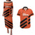 Cibao Dominican Republic Football Custom Couples Matching Puletasi and Hawaiian Shirt Vamos La Bestia Naranja - Wonder Print Shop
