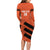 Cibao Dominican Republic Football Custom Family Matching Long Sleeve Bodycon Dress and Hawaiian Shirt Vamos La Bestia Naranja - Wonder Print Shop