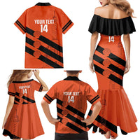 Cibao Dominican Republic Football Custom Family Matching Mermaid Dress and Hawaiian Shirt Vamos La Bestia Naranja - Wonder Print Shop