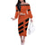Cibao Dominican Republic Football Custom Family Matching Off The Shoulder Long Sleeve Dress and Hawaiian Shirt Vamos La Bestia Naranja - Wonder Print Shop