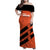 Cibao Dominican Republic Football Custom Family Matching Off Shoulder Maxi Dress and Hawaiian Shirt Vamos La Bestia Naranja - Wonder Print Shop