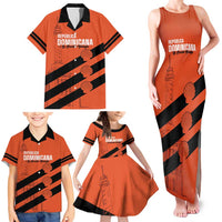 Cibao Dominican Republic Football Custom Family Matching Tank Maxi Dress and Hawaiian Shirt Vamos La Bestia Naranja - Wonder Print Shop