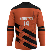 Cibao Dominican Republic Football Custom Hockey Jersey Vamos La Bestia Naranja - Wonder Print Shop