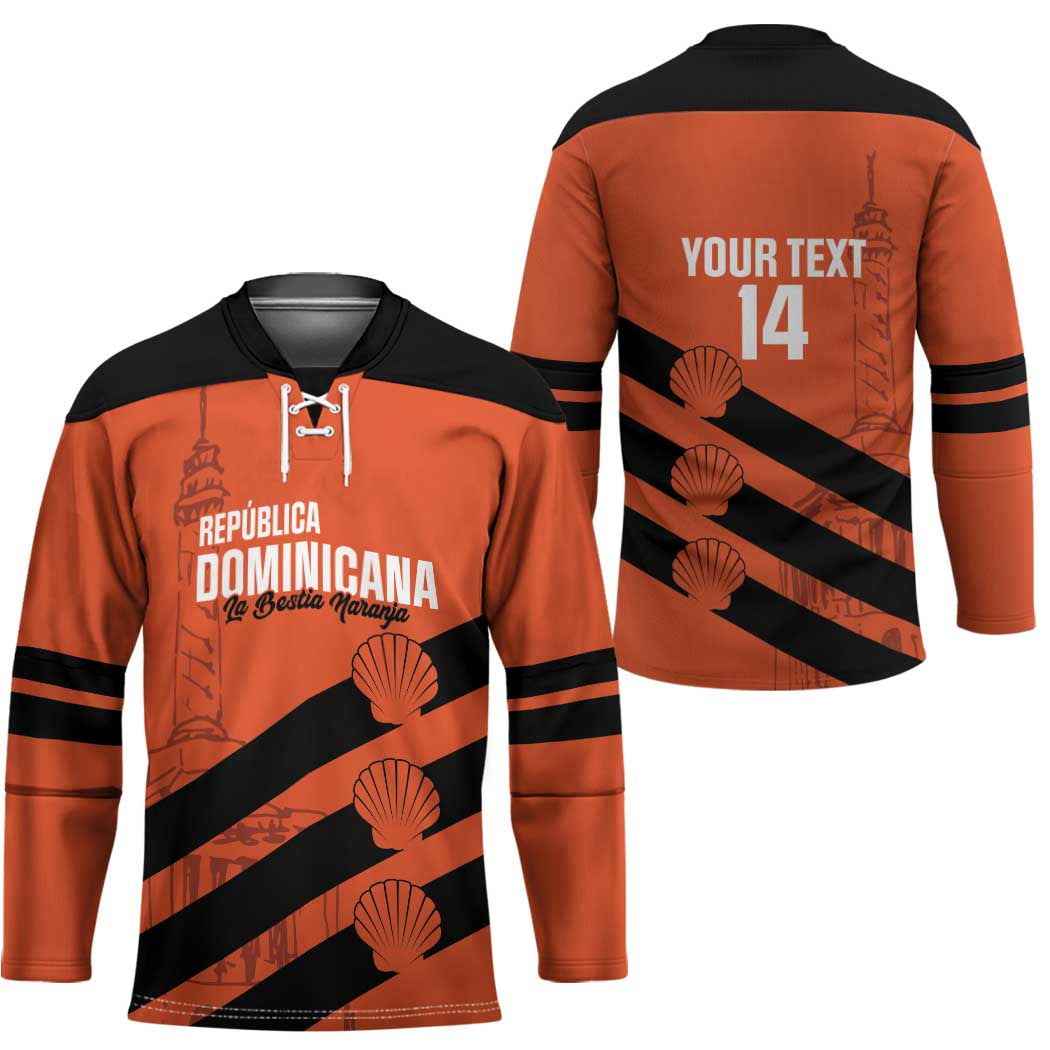 Cibao Dominican Republic Football Custom Hockey Jersey Vamos La Bestia Naranja - Wonder Print Shop