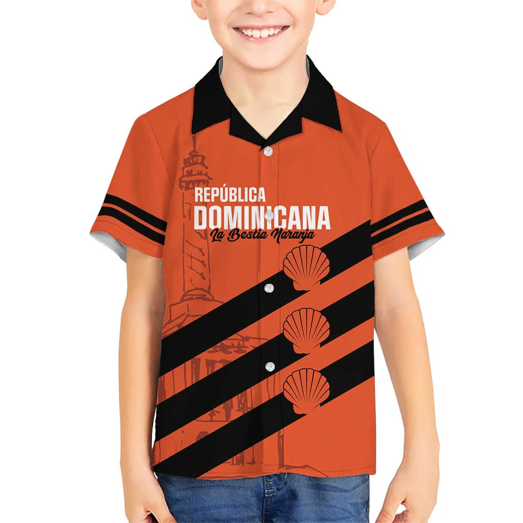 Cibao Dominican Republic Football Custom Kid Hawaiian Shirt Vamos La Bestia Naranja - Wonder Print Shop