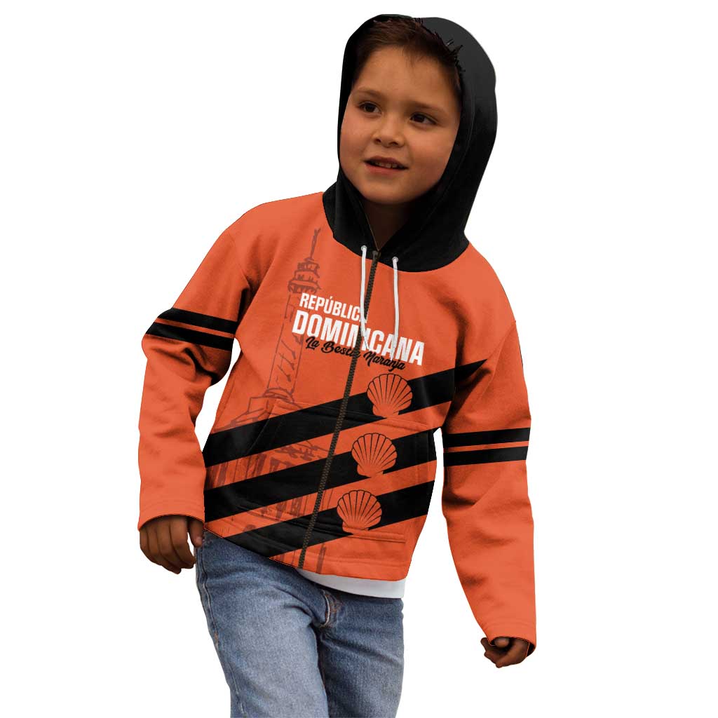 Cibao Dominican Republic Football Custom Kid Hoodie Vamos La Bestia Naranja - Wonder Print Shop