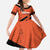 Cibao Dominican Republic Football Custom Kid Short Sleeve Dress Vamos La Bestia Naranja - Wonder Print Shop