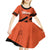 Cibao Dominican Republic Football Custom Kid Short Sleeve Dress Vamos La Bestia Naranja - Wonder Print Shop