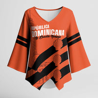 Cibao Dominican Republic Football Custom Kimono Sleeve Blouse Vamos La Bestia Naranja - Wonder Print Shop