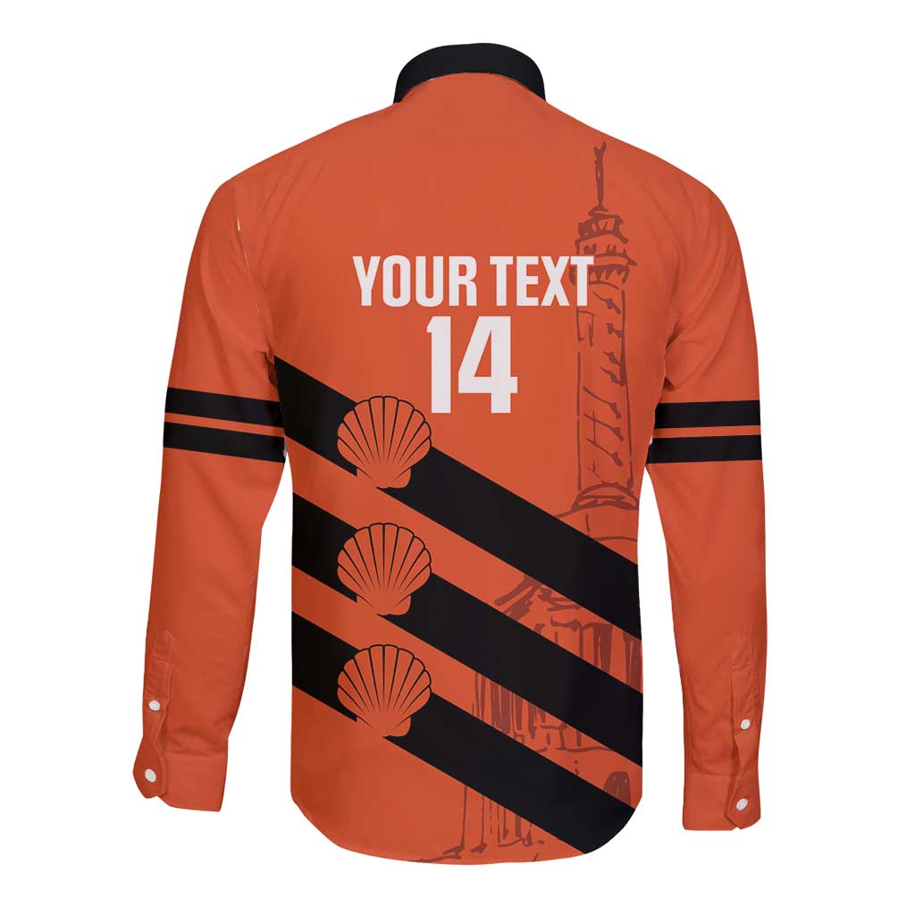 Cibao Dominican Republic Football Custom Long Sleeve Button Shirt Vamos La Bestia Naranja - Wonder Print Shop