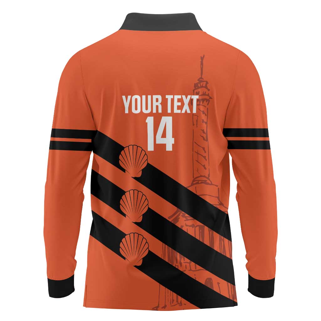 Cibao Dominican Republic Football Custom Long Sleeve Polo Shirt Vamos La Bestia Naranja - Wonder Print Shop