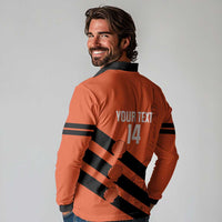 Cibao Dominican Republic Football Custom Long Sleeve Polo Shirt Vamos La Bestia Naranja - Wonder Print Shop