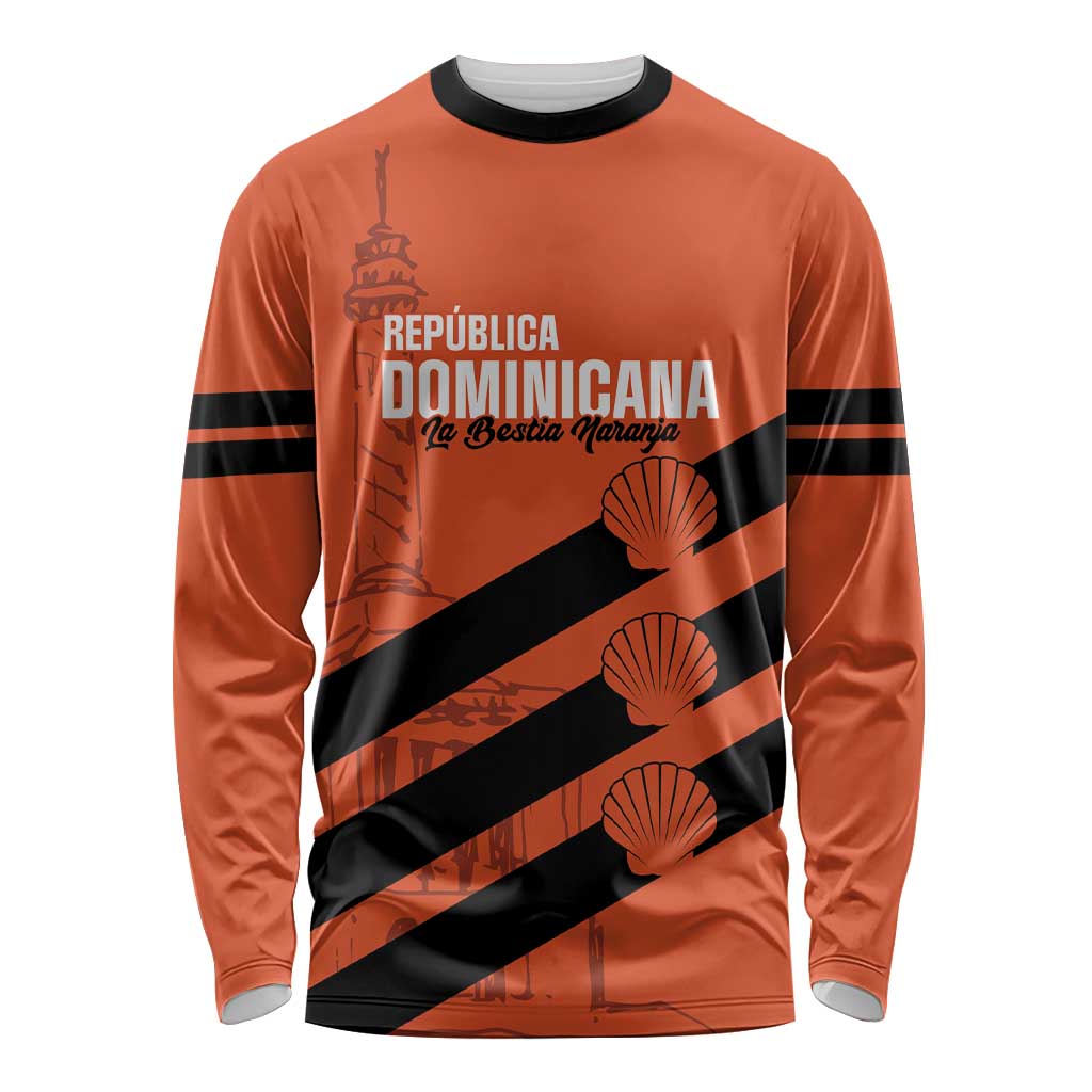 Cibao Dominican Republic Football Custom Long Sleeve Shirt Vamos La Bestia Naranja - Wonder Print Shop