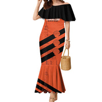 Cibao Dominican Republic Football Custom Mermaid Dress Vamos La Bestia Naranja - Wonder Print Shop