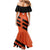 Cibao Dominican Republic Football Custom Mermaid Dress Vamos La Bestia Naranja - Wonder Print Shop