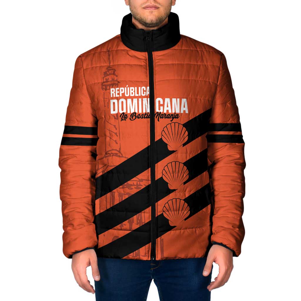 Cibao Dominican Republic Football Custom Padded Jacket Vamos La Bestia Naranja - Wonder Print Shop