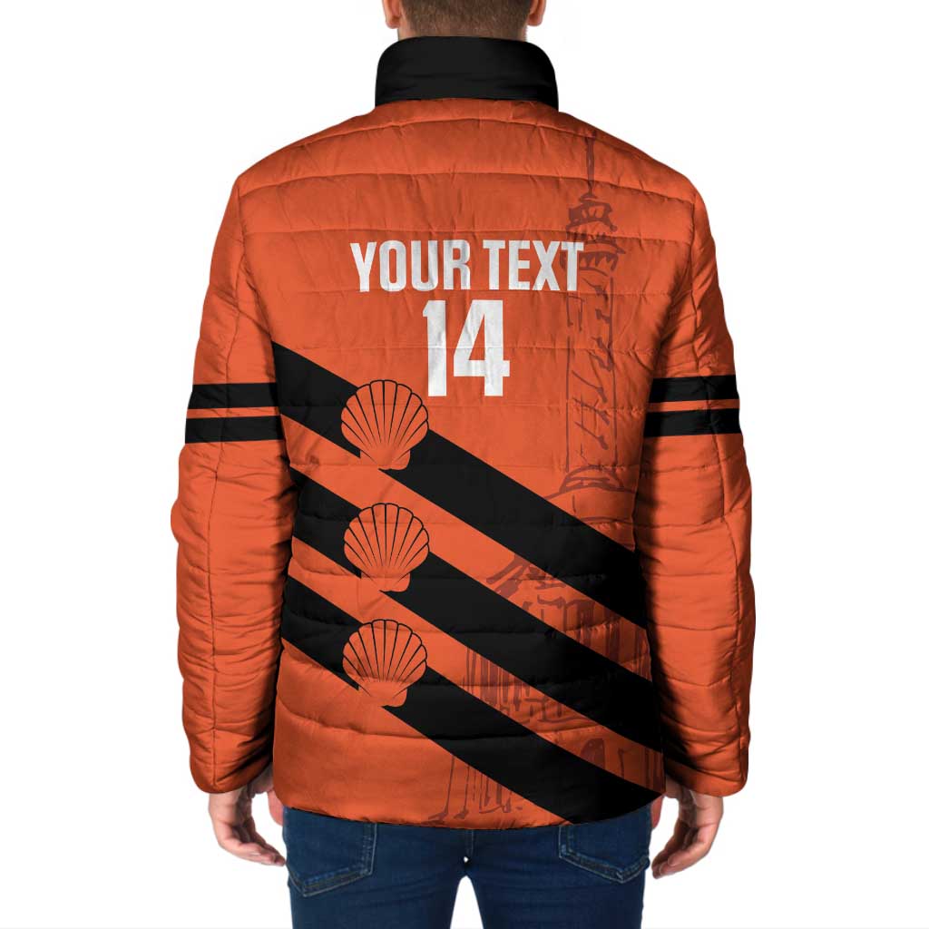 Cibao Dominican Republic Football Custom Padded Jacket Vamos La Bestia Naranja - Wonder Print Shop