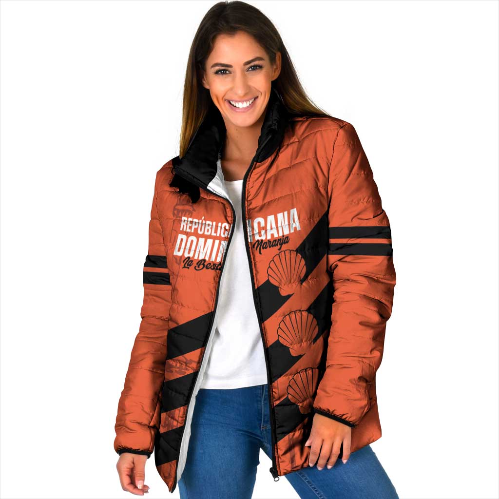 Cibao Dominican Republic Football Custom Padded Jacket Vamos La Bestia Naranja - Wonder Print Shop