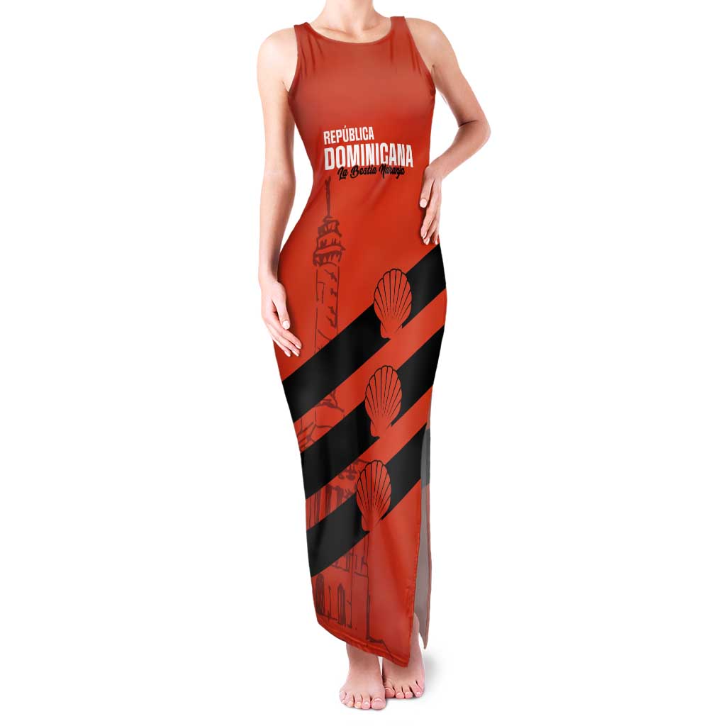 Cibao Dominican Republic Football Custom Tank Maxi Dress Vamos La Bestia Naranja - Wonder Print Shop