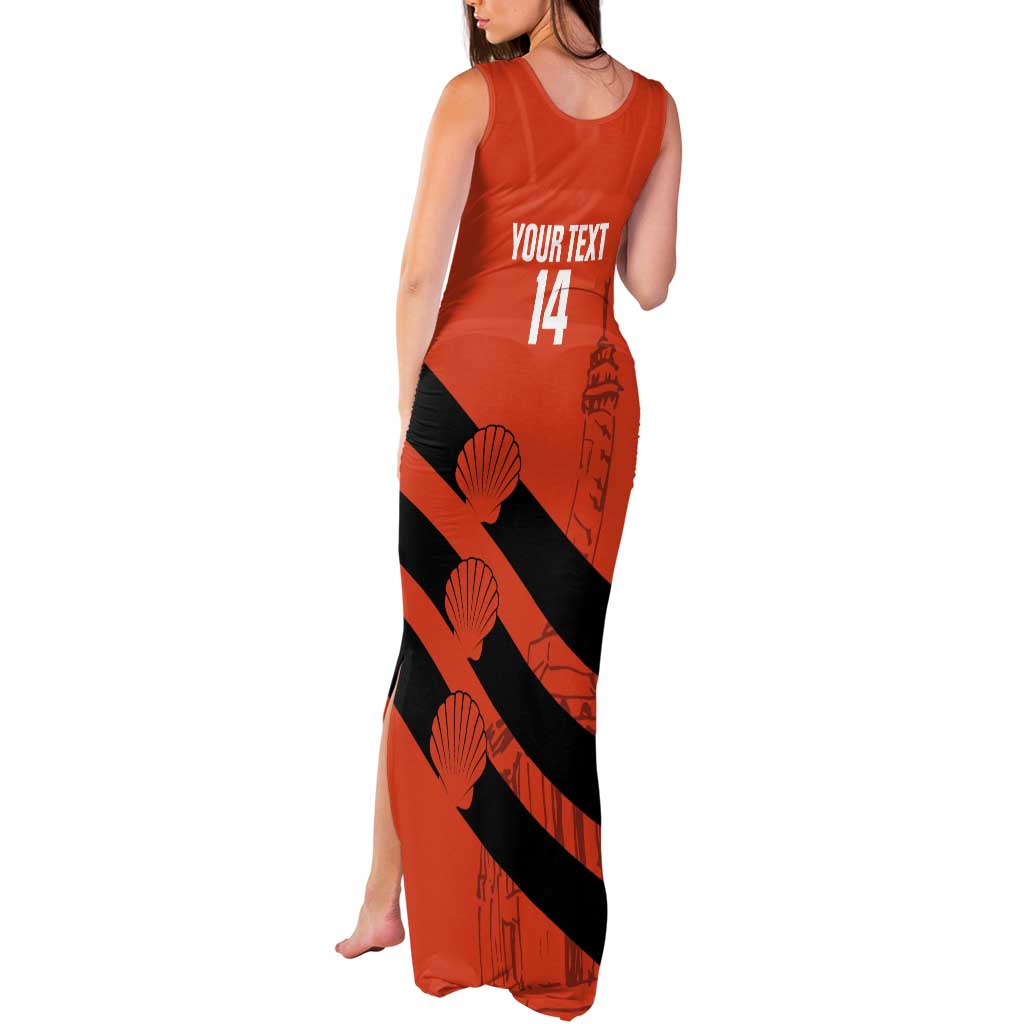 Cibao Dominican Republic Football Custom Tank Maxi Dress Vamos La Bestia Naranja - Wonder Print Shop