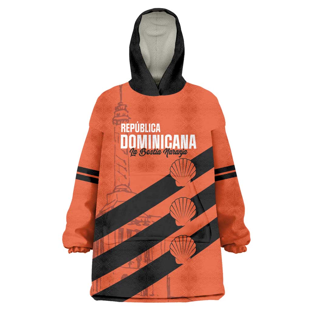 Cibao Dominican Republic Football Custom Wearable Blanket Hoodie Vamos La Bestia Naranja - Wonder Print Shop